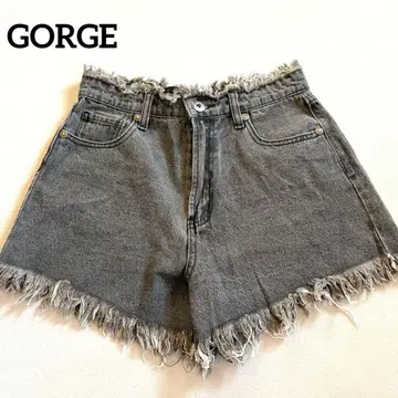 GORGE 데님 숏팬츠 프린지 가공 컷팅