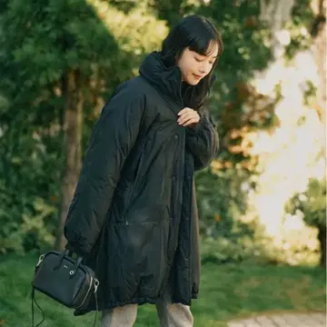 플리마켓 PRIMALOFT 몬스터 후드티 다운 코트 블랙