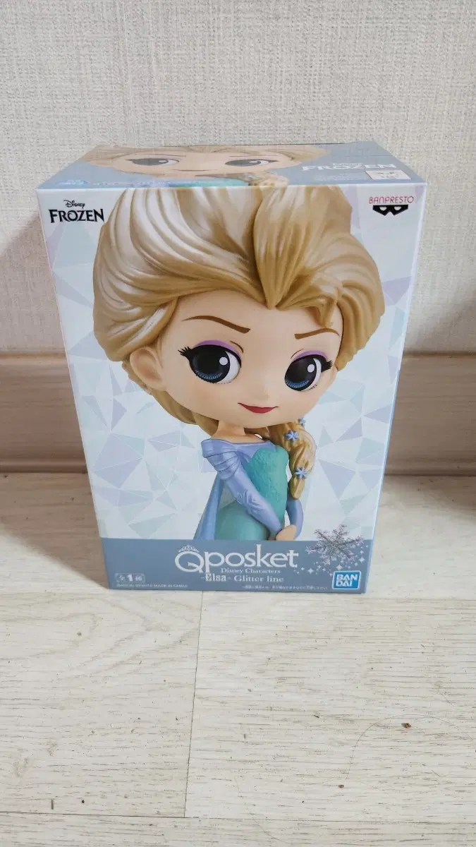 디즈니 Qposket 엘사 피규어 블루 글리터 라인