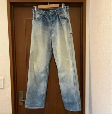 AURALEE HEAVY DENIM PAINTER PANTS