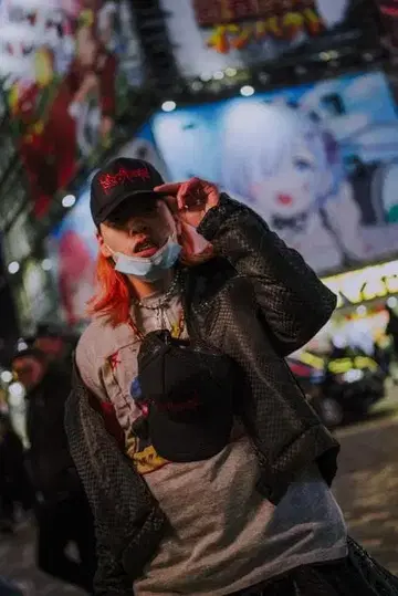 ChoNingen Red glitter Logo Mesh cap