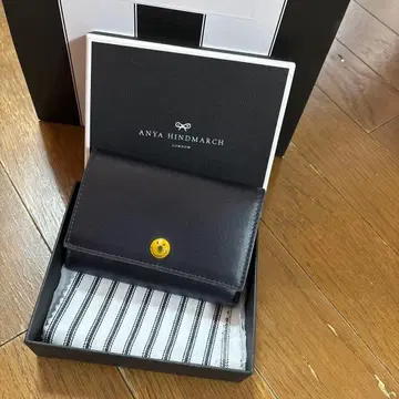 ANYA HINDMARCH 스마일리 페이스 3단 폴더형 지갑