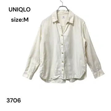 유니클로 UNIQLO 셔츠 상의 M 긴팔 면 아크릴