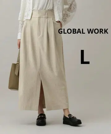 GLOBAL WORK 셋업 스커트 베이지 롱 L