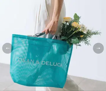 DEAN & DELUCA 메쉬 토트백 터콰이즈 L