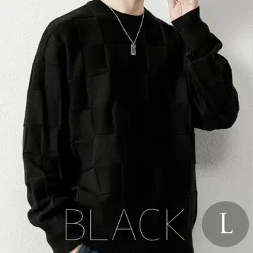 니트 남성용 스웨터 트레이닝복 남성용 롱티셔츠 스타일리시 블랙