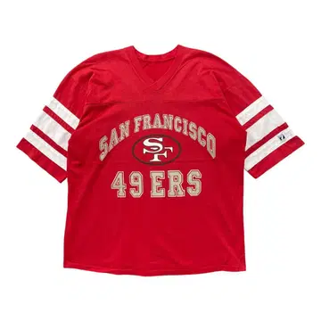 90S NFL 샌프란시스코 49ERS V넥 풋볼 티셔츠