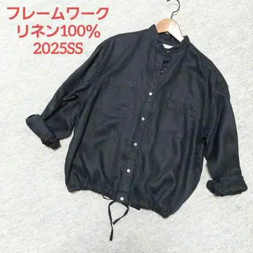 25SS 프레임워크 프렌치 린넨 드로스트 셔츠 밴드 카라