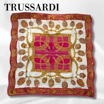 TRUSSARDI 트루사르디 스카프 대형 핑크 골드