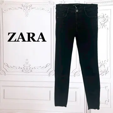 자라 [ ZARA ] 스키니 데님 팬츠 청바지 [ F ] 블랙 블랙 핏