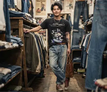 USA제 Ed Hardy 스컬 티셔츠 블랙 타투 Y2K 구제 의류 빈티지