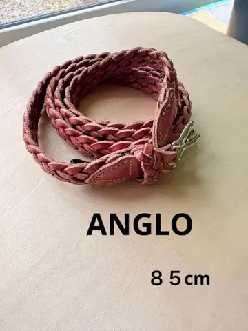 영국제 ANGLO 뜨개질 가죽 벨트 본가죽 메쉬 벨트 85cm