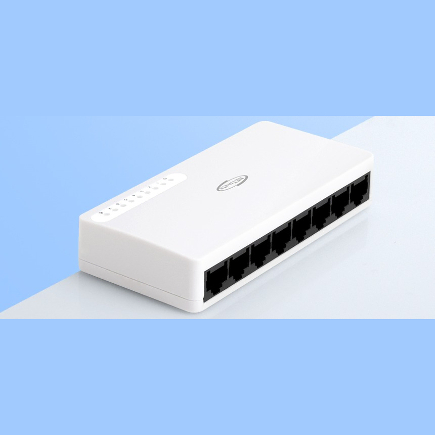 100Mbps 8포트 유선 스위칭허브 RJ45 화이트