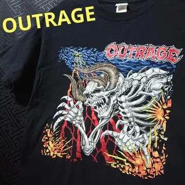 OUTRAGE 투어 2018 프린트 T셔츠 M 락T 아웃레이지