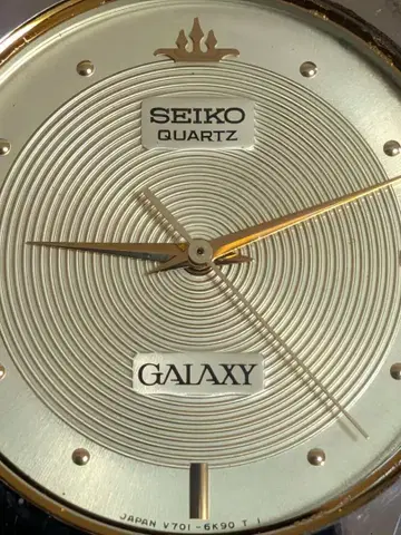 [ 작동품 ] SEIKO GALAXY 쿼츠 남성용 손목시계 골드 다이얼