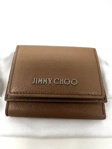 [ 새상품 ] JIMMY CHOO 3단 폴더형 지갑 베이지