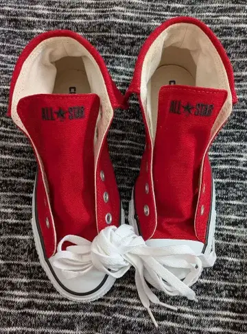 컨버스 스니커즈 빨간색 24.5cm