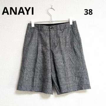 ANAYI 하프 팬츠 체크 무늬 38 사이즈 여성