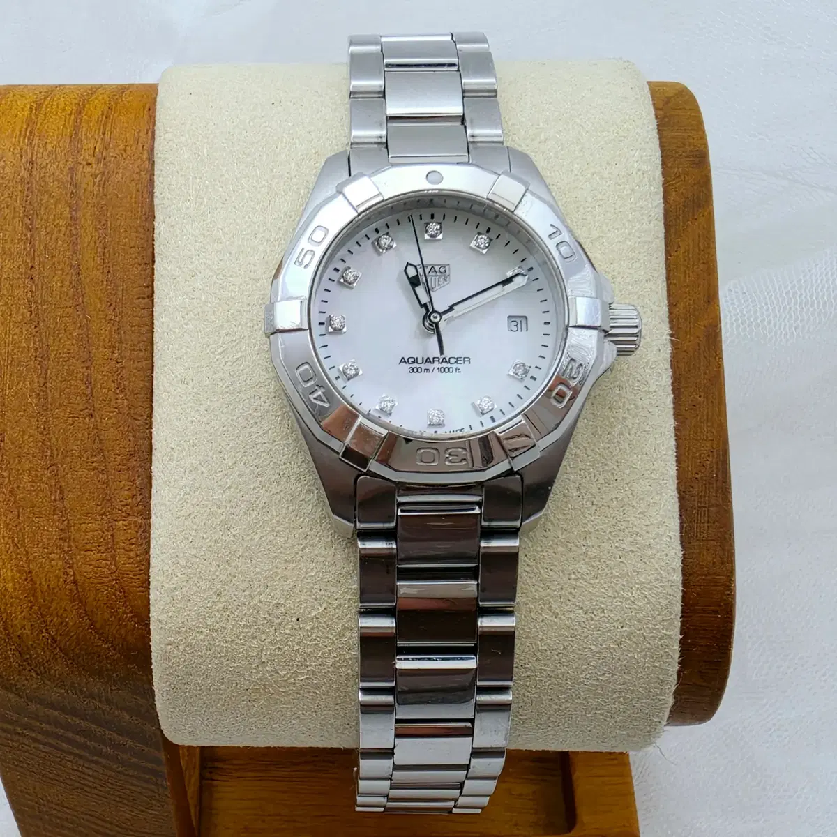 [TAG Heuer] 태그호이어 아쿠아레이서 300M 11P 다이아 자개판 레이디 쿼츠 27mm