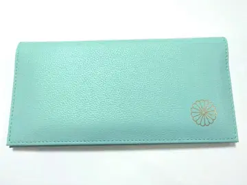 황궁 국화 문양 장지갑 민트 블루