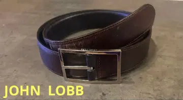 JOHN LOBB 존 롭 가죽 벨트 짙은 브라운