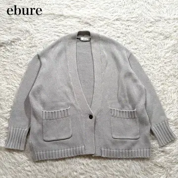 새상품급 ebure 에부르 코튼 캐시미어 가디건 라이트 그레이