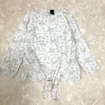 KEITH 리버티 LIBERTY 앞묶음 코튼 블라우스 긴팔 38 M
