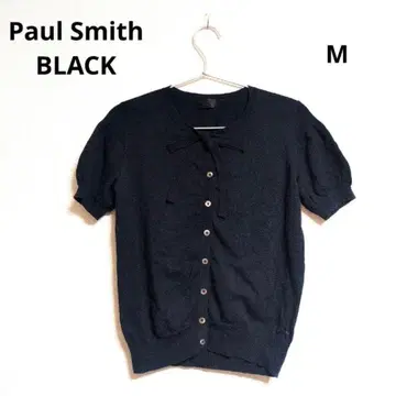 Paul Smith BLACK 퍼프 슬리브 반팔 가디건 캐시미어 혼방 M