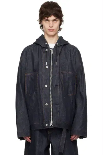 Sacai 데님 후디