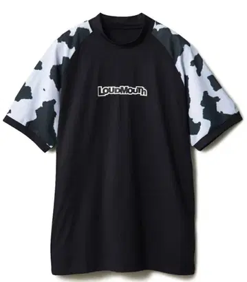 LOUDMOUTH 골프 남성용 절개 모크넥 셔츠 블랙