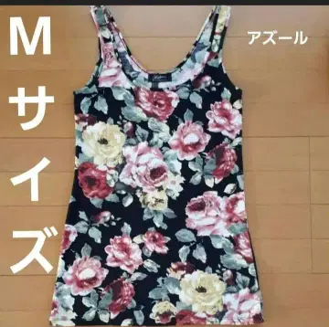 AZUL BY MOUSSY 꽃무늬 탱크탑 블랙 M