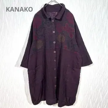 KANAKO 카나코 꽃무늬 프린트 가디건 코튼 루즈핏 일본풍 패턴