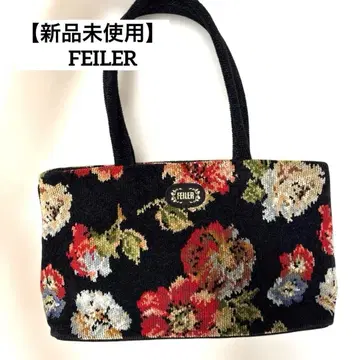 세일 중 [ 미사용 새상품 ] FEILER 페이러 핸드백 꽃무늬 블랙