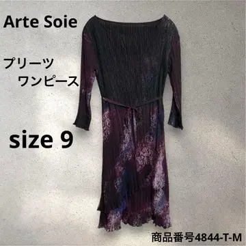 Arte Soie 플리츠 원피스 사이즈 9