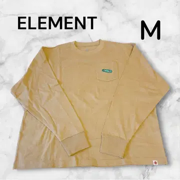 ELEMENT 롱 T M 베이지 가슴 포켓 택 포함 새상품