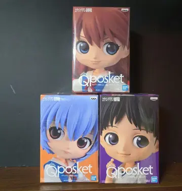 에반게리온 Q posket 피규어 3체 세트 미개봉