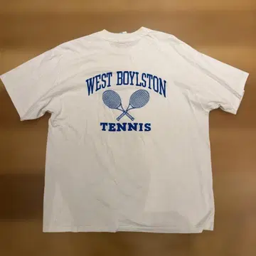 WEST BOYLSTON TENNIS 프린트 T셔츠 싱글 스티치