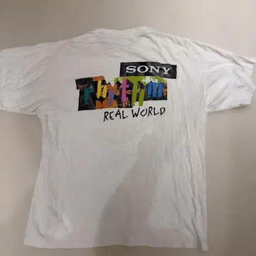 SONY 백 프린트 T XL 사이즈 싱글 90s