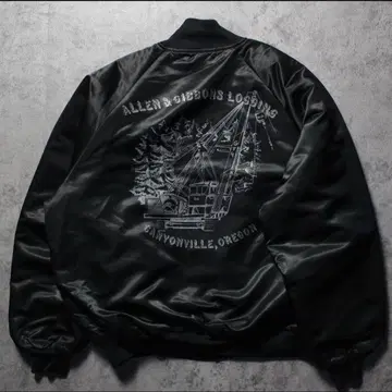 90s USA제 HARTWELL 나일론 바시티 자켓 블랙 XL