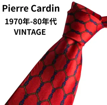 Pierre Cardin 70s-80s 빈티지 허니콤 패턴 넥타이