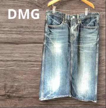 DMG 도밍고 데님 타이트 스커트 워시 가공 일본제 S