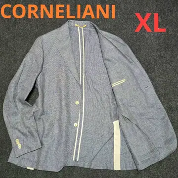새상품급 XL CORNELIANI 테일러드 자켓 도트 무늬 데님조