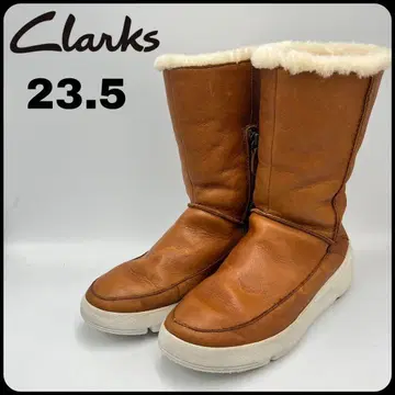 클락스(Clarks) 사이드 지퍼 어그 부츠 23.5 가죽