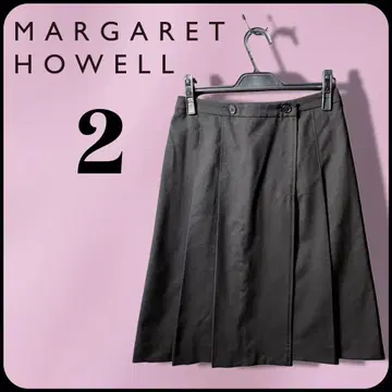 MARGARET HOWELL 마가렛호웰 블랙 랩스커트 2