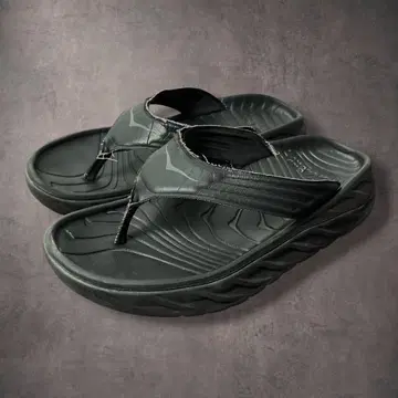 HOKAONEONE 오라 리커버리 플립 블랙 플립플랍 통굽 구형 모델 단종