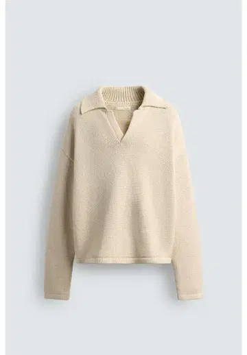 새상품 ZARA 코튼 니트 피케 셔츠