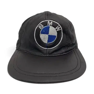 90s BMW 천연 가죽 가죽 캡 빅 로고 레어 빈티지