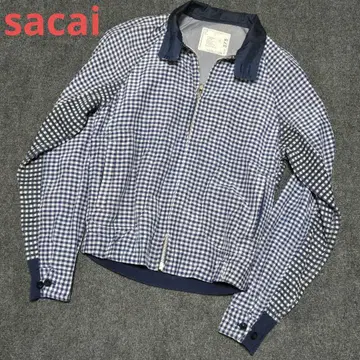 새상품급 sacai 체크 트레이닝복 집업