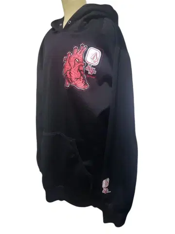 Volcom 하트 그래픽 후드티 블랙 XL
