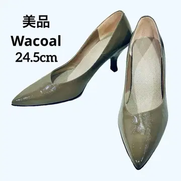 새상품급 Wacoal 와코루 에나멜 펌프스 그레이지